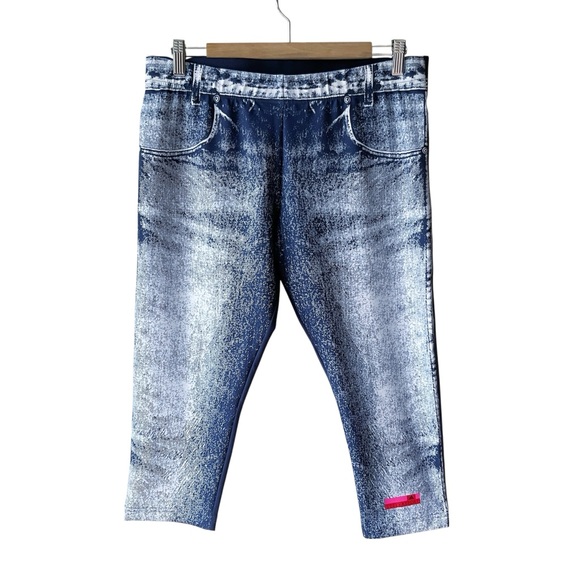 Adidas x Stella McCartney StellaSport Graphic Tights in Midnight Grey Size L - Picture 2 of 11